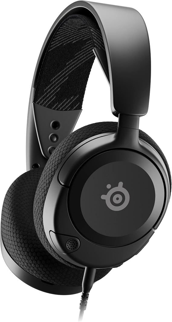 SteelSeries Arctis Nova 1 Multi-System Gaming Headset - Hi-Fi Driver - 360° Spatial Audio - Comfortable Design - Durable - Ultra Lightweight - Noise Cancelling Microphone - PC PS5/PS4 Switch Xbox - Black