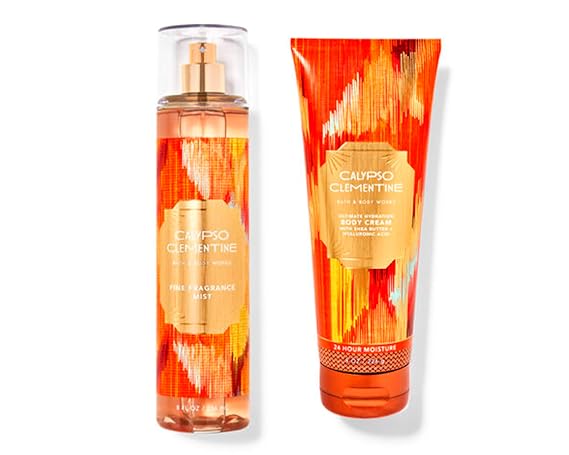 MYT  - Bath and Body - Calypso Clementine - 2 pc Bundle - Duo - Fine Fragrance Mist 8 oz. ULtimate Hydration Body Cream 8 oz. - 2 Piece Set, Orange