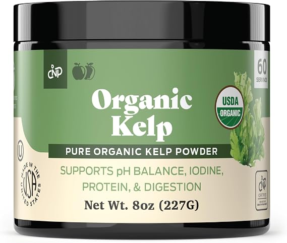 Organic Kelp Powder Supplement - Bulk Raw, Dry, Pure Sea Kelp Seaweed Powder 8oz 75 Serving Thyroid, Iodine, Digestion