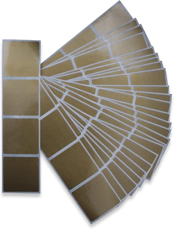 My Scratch Offs 1.5 in Gold Square Scratch-Off Stickers, 100 Pack
