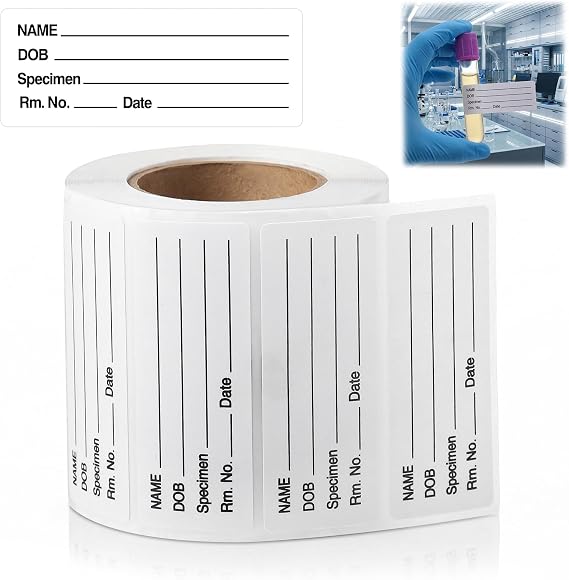 420 Pcs Pathology Labels, 2.25" x 0.875", No Dispenser Box