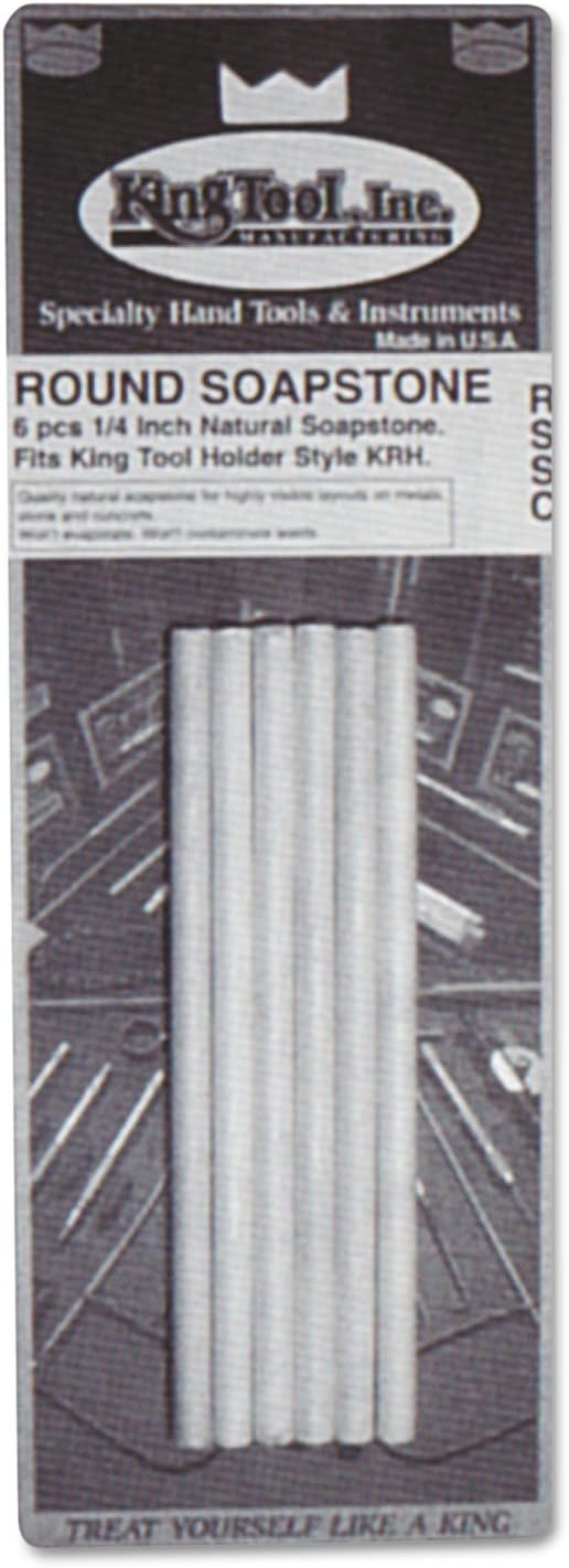 King Tool RSSC Replacement Round Soapstone, Pack of 6