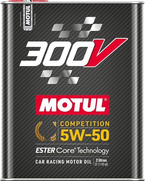 Motul 110821 300V 10W-40 COMPETITION Car Racing Motor Oil Full Synthetic Engine Lubricant 2 Liter High Performance 4-Stroke Ester Core