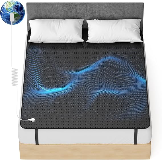 Grounding Mat for Bed, Grounding Mat Full Size, Grounding Mattress Pad for Sleeping, Stress, Enjoy Grounding Indoors,54'' 78''