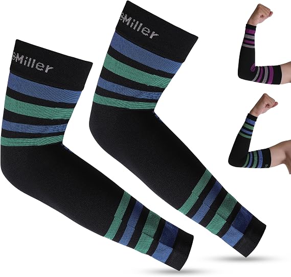 Doc Miller Compression Arm Sleeves 15-20 mmHg for Men & Women