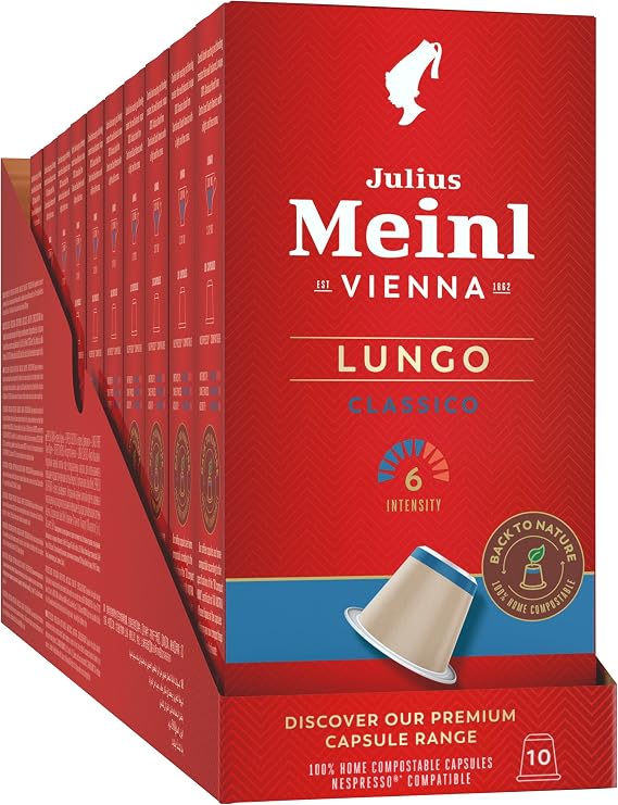 Julius Meinl Lungo Capsule Coffee 100 Pieces Biodegradable