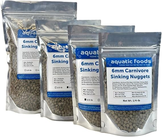 6mm - 1/4" Carnivore Sinking Pellets WL... 1/2-lb Pouch Bag
