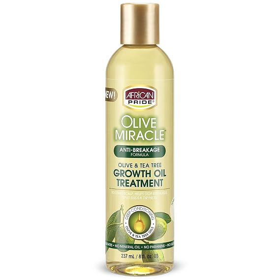 African Pride Olive Miracle Anti-Breakage Maximum Strengthening Growth Oil 237 ml/8 fl.oz