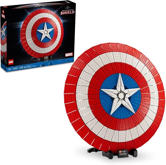 LEGO Marvel Captain Americas Shield Collectible Building Set for Adults, Ages 18+ Replica of Iconic Shield - Gift Idea for Birthdays - Craft for Fans - 76262