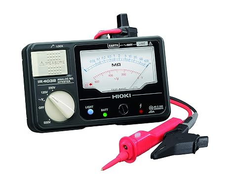 HIOKI Hioki Electric Insulation Resistance Meter IR4032-11 Analog Megohm High Tester Reed Set with Switch L9788-11 Accessories JIS Certification Made
