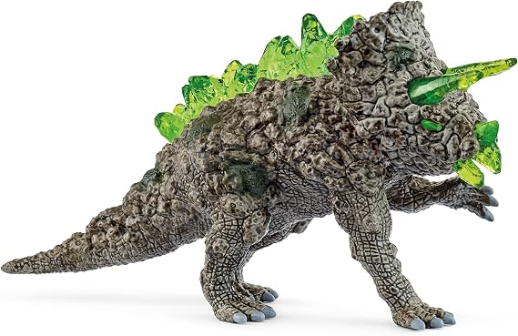 Schleich Eldrador - Stone Triceratops Toy Figurine - Kids Ages 7+ | 70828