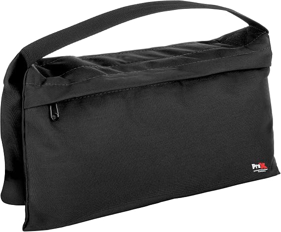 ProX XB-SANDBAG50 50lb Capacity Black Double Zipper Saddlebag Sandbag - Empty