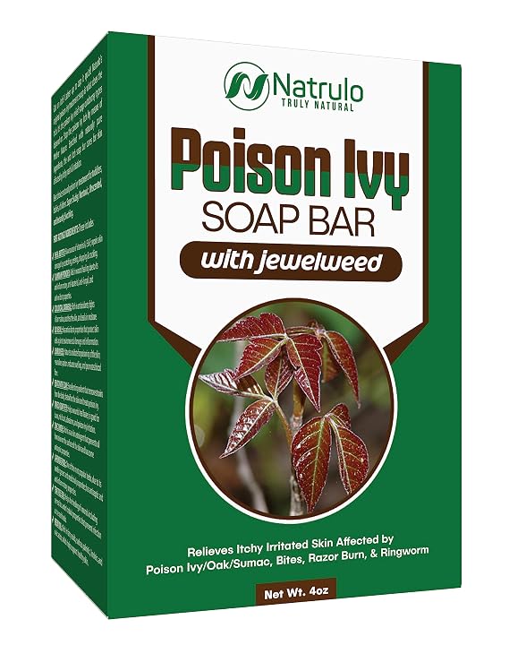 Poison Ivy Soap Bar - All Natural Poison Ivy - Anti-Itch Skin Cleanser Bar for Poison Ivy, Poison Oak & Sumac - Removes Oils, Soothes & Relieves Rashes - 4 oz Bar Made in USA (4 Ounce (Pack of 1))