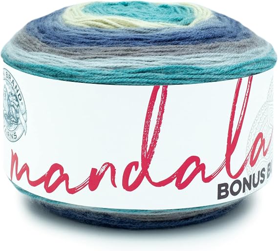 Lion Brand Yarn, Mandala Bonus Bundle Yarn, Babar, Multicolor, 1 Pack
