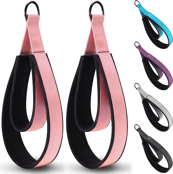 2PCS Pilates Strap, Pilates Double Loop Strap, Comfortable Enhanced Thickness, Fitness D-Ring Double Loop Strap, Pilates Equipment D-Ring Strap, Home Gym Yoga Workout Accessories