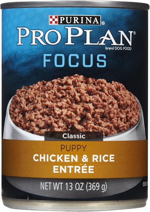 Purina Pro Plan Focus High Protein, Chicken and Brown Rice Entree Puppy Food Pate, 13 oz., Case of 12
