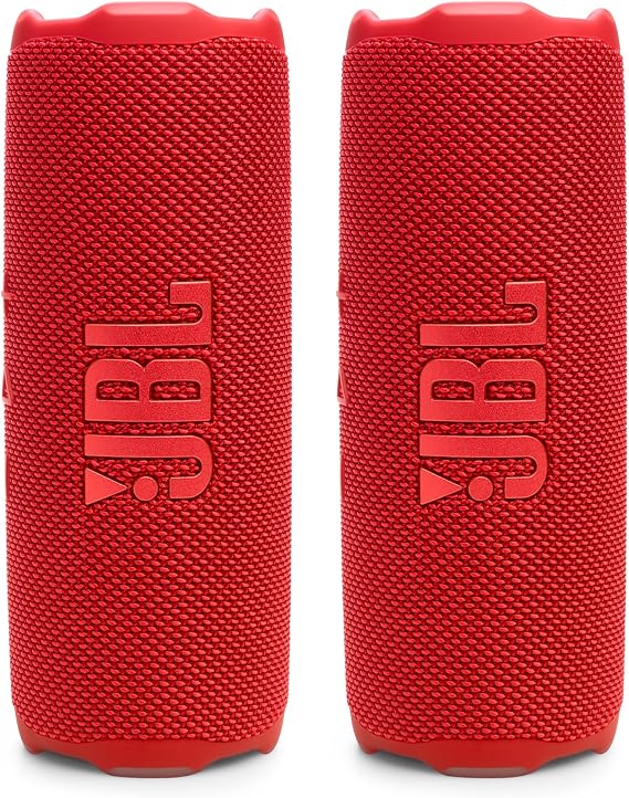 JBL Flip 7 Waterproof Portable Speaker Bundle - Pair (Red)
