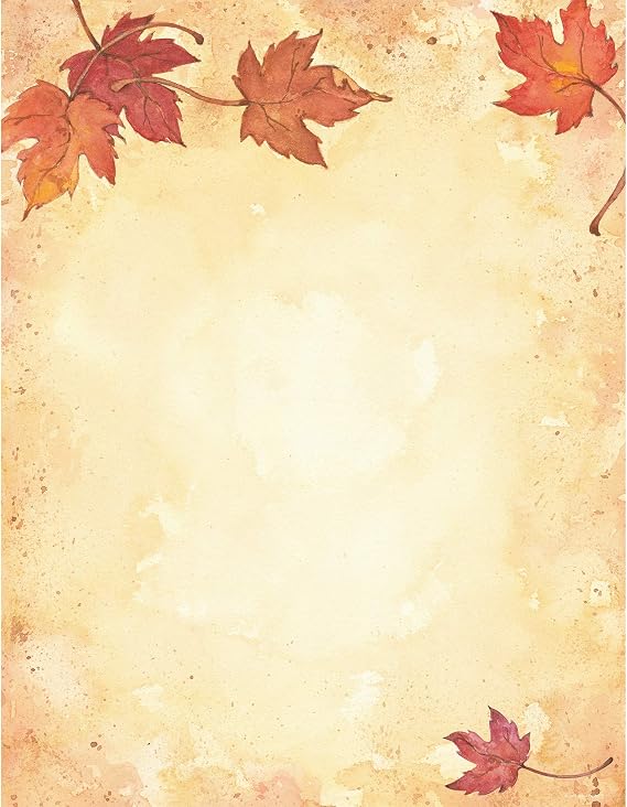 Great Papers! Fall Leaves Letterhead, Imprintable Stationery, 80 Sheets, 8.5" x 11" (2014075)