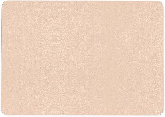 Nekmit Leather Desk Blotter Pad 17 x 12 Inches, Flat, Non-Slip, Waterproof, Apricot