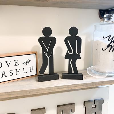 Bathroom People Sign Decor
