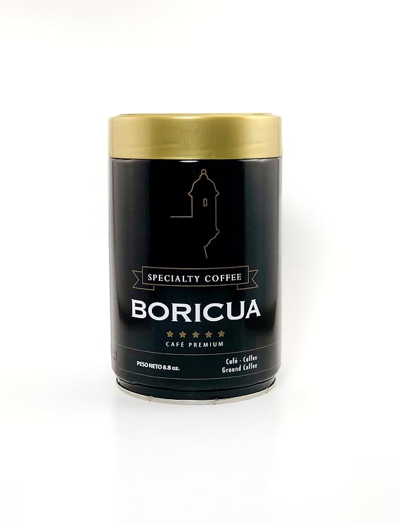 Boricua, Specialty Coffee, Cafe Premium, Ground Coffee, Net Wt. 8.8 oz, Can-Package