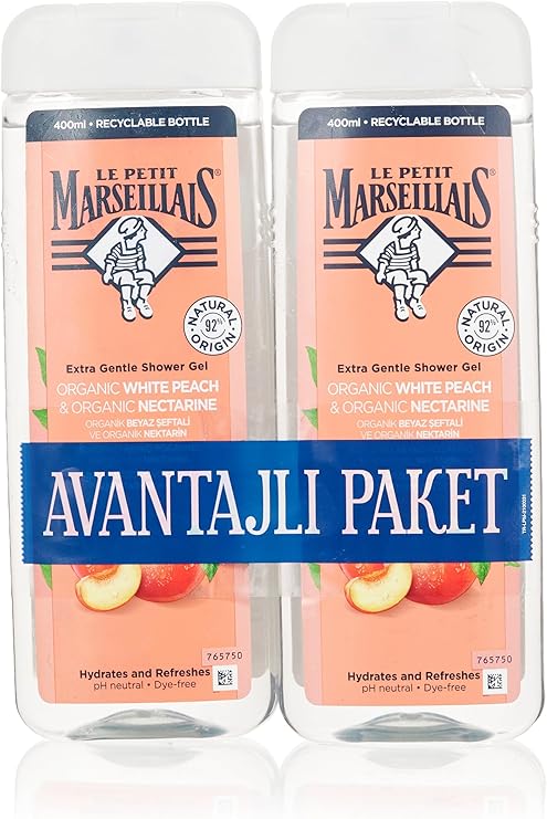 Le Petit Marseillais Duş Jeli Şeftali 2x400 ml