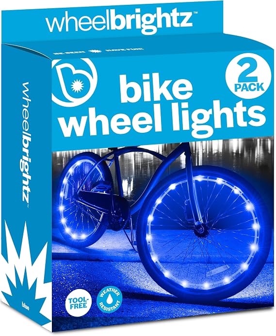 Brightz WheelBrightz LED Bike Wheel Lights - 2026 Edition with Superior Straps & LED-Weatherproof Shield! 14 Colors - Unmatched Durability, Visibility & 48+ Hours of Dazzling Illumination