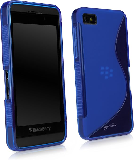 BoxWave Case Compatible with BlackBerry Z10 - DuoSuit, Ultra Durable TPU Case w/Shock Absorbing Corners - Super Blue