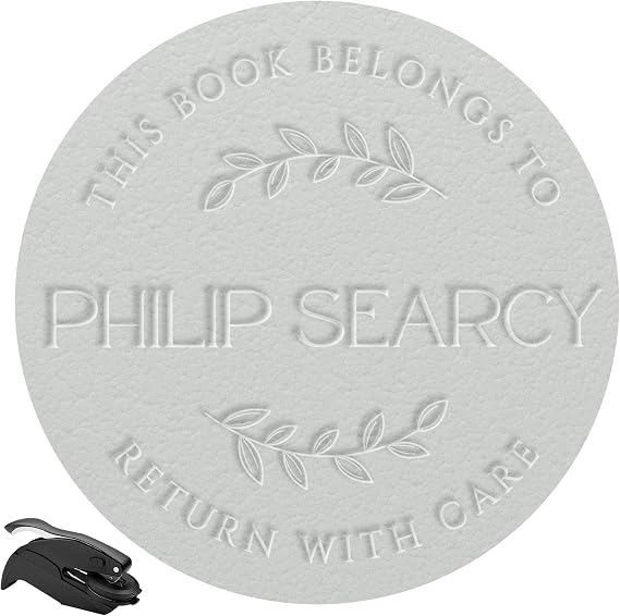 Custom Personalized Book Embosser Custom Name Stamp Seal, from The Library of Gift Ex Libris, Floral Designs