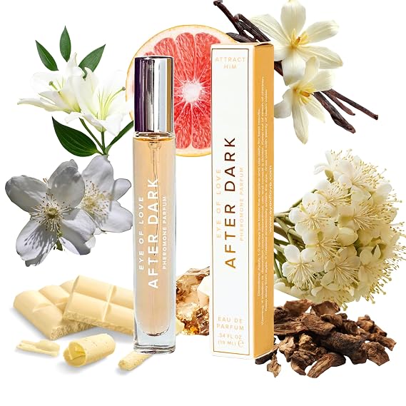 Eye Of Love After Dark Pheromone Parfum for Women, 10ml / 0.33 Fl Oz, Travel Size Warm Floral Fragrance, Plant Based Pheromones