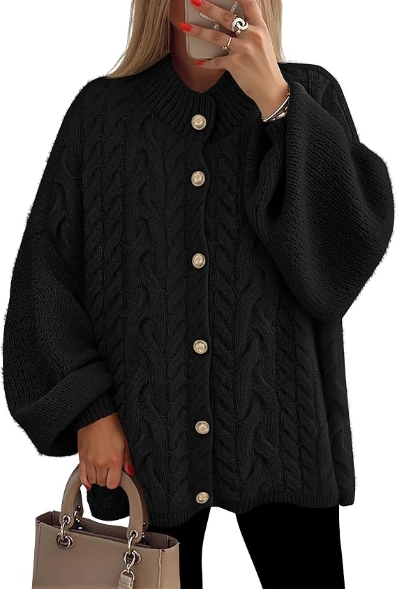 ZESICA Women's Oversized Chunky Knit Cardigan Sweaters Fall Fashion