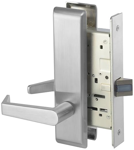 Yale 8801FL RH AUCN 626 8800 Mortise Lockset, Escutcheon Plate, Passage, RH Field Reversible, 626 Satin Chrome Finish