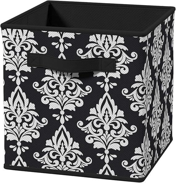 ClosetMaid 3255 Cubeicals Fabric Drawer, Black Damask