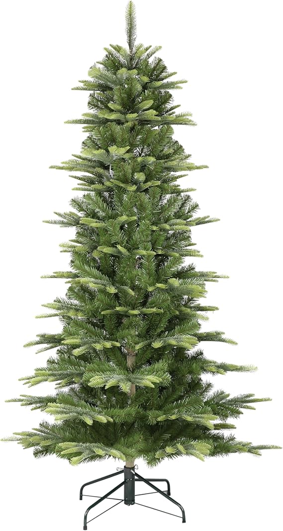 Puleo International 6.5' Slim Aspen Fir Artificial Christmas Tree with Stand, Green,APGSL-65