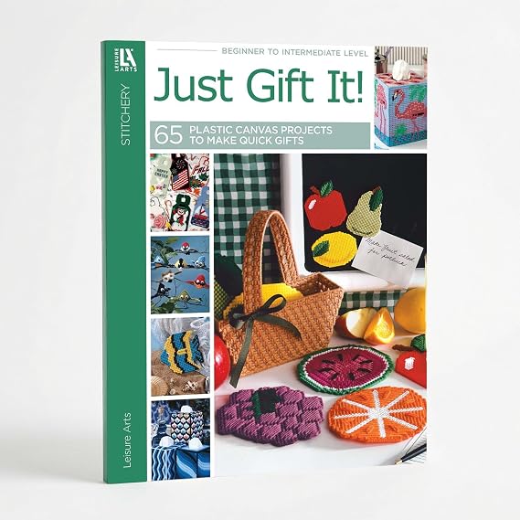 Leisure Arts Just Gift It! 65 Plastic Canvas Book - plastic canvas books and patterns for gift giving, decoration, Christmas decor - plastic canvas patterns