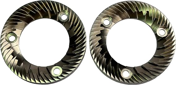 Espresso Coffee Grinder Replacement 64mm Flat Burrs with 20 Breakers 56 Teeth, Electric Household or Commercial Coffee Grinder Coffee Bean Burr 1 Pair inlcudes 2 Pcs