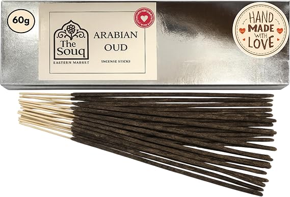 Arabian Oudh, 60g, Agarbatti Incense Sticks, Hand-Rolled Arabian Agarwood