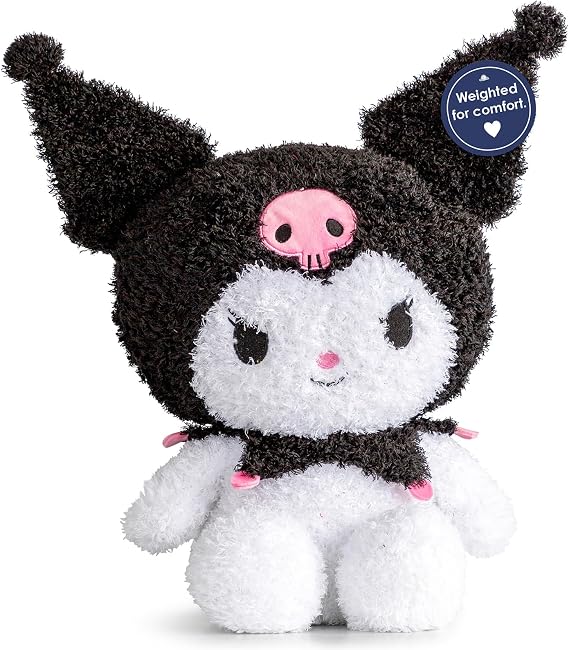 Jay Franco Weighted Hello Kitty Kuromi Fuzzy Plush Pillow Buddy - 2.5 lbs Super Soft Stuffed Pillow, 16 inches