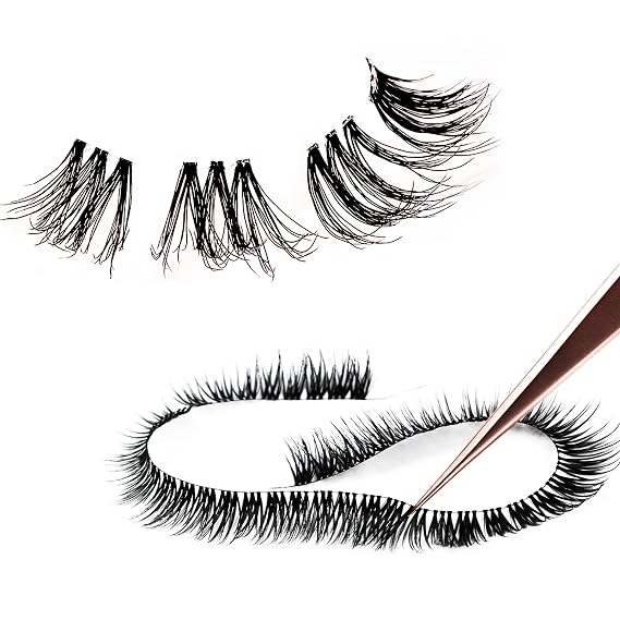 TRZLIFE Eyelash Clusters, 72 PCS DIY Individual Lash Extension Create Personal Eyelash Style Easily Super Natural and Comfortable Clear Band Non-Friable Reusable False Eyelash Mix 10/12/14mm
