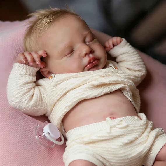 Zero Pam 20 Inch Reborn Baby Dolls Boy Silicone Full Body- Realistic Baby Dolls Full Body Silicone Babies,Lifelike Sleeping Newborn Doll, Anatomically Correct Reborn Babies for Girls