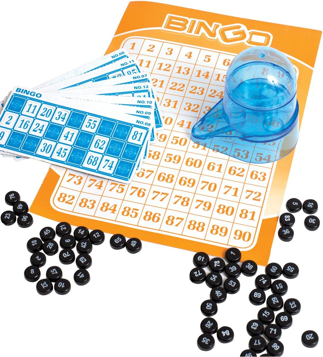 Portable Car Travel Bingo Game - Bingo Game Kit for Kids Boys Girls Adults Family - Ideal for Bridal Showers Christmas Holidays Parties - Vintage Learning Toy Minii Bingo Set by Perfect Life Ideas
