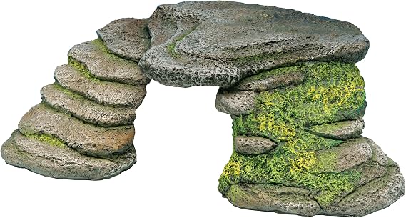 PENN-PLAX Reptology Shale Scape Step Ledge Decorative Resin for Aquariums & Terrariums Great for Reptiles, Amphibians, and Fish Small