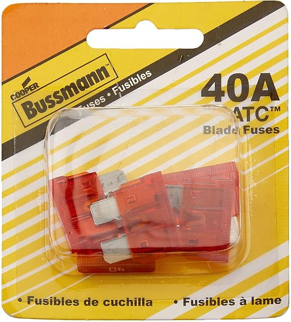 Bussmann (BP/ATC-40-RP) 40 Amp ATC Blade Fuse, Pack of 5 (25 Fuses)