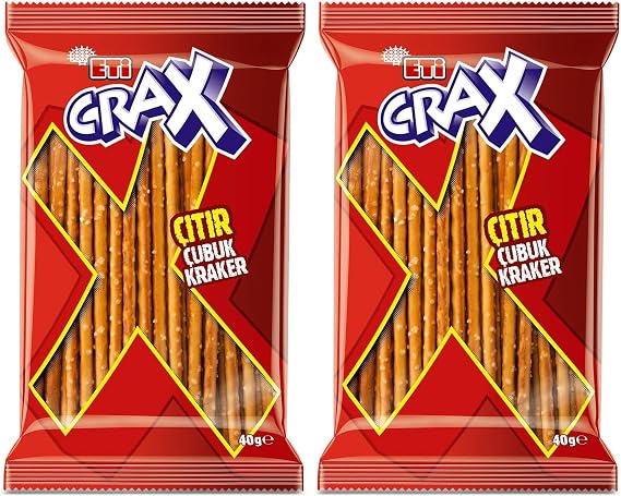 Eti Crax Sade Çubuk Kraker 40 g x 34 Adet (2 paketi)