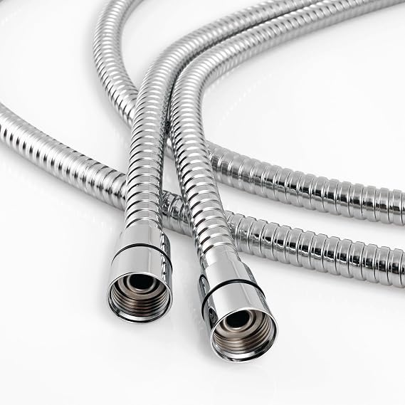 GwernKB Shower Hose,79In Long Stainless Steel Hose for Handheld Shower Head | Silver Electroplating,Leak-proof,with Steel Insert,Durable & Flexible,Bathroom Bidet Sprayer Extension Attachment Replacement