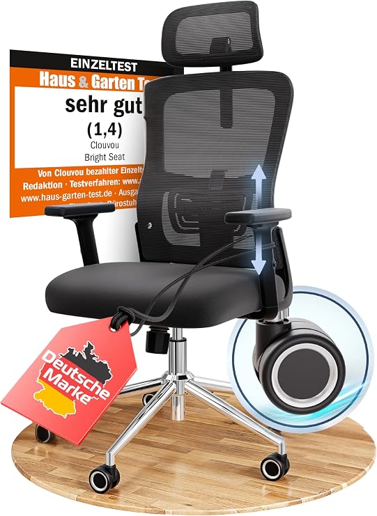 CLOUVOU BrightSeat Ergonomic Office Chair [Test Winner]