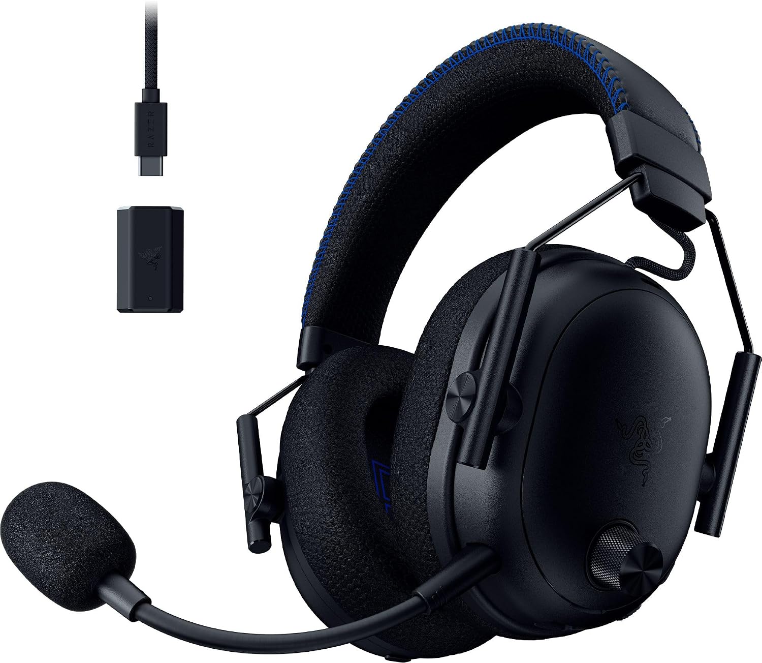 Razer BlackShark V3 Pro for PlayStation - Kablosuz Aktif Gürültü Engelleme E-spor Kulaklığı ANC - TriForce 50mm Sürücüler - HyperSpeed 2,4 GHz - THX Spatial Audio - PS5PC | Siyah