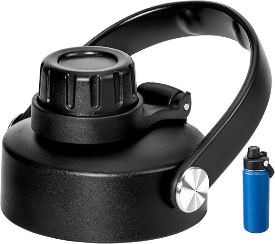 Replacement Spout Lid for Takeya Wide Mouth 18, 22, 24, 32, 40, 64oz | Water Bottle Replacement Lid, with Carry Handle, Smooth Mouth, BPA Free & Dishwasher safe, for Gym, Sport and Commutes