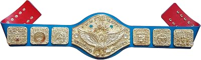 Fandu Adult Backlund Heavyweight Wrestling Title Belt - Blue, 56 inch - The for Wrestling Fans and Belt Collectors