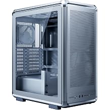 Cooler Master MasterFrame 500 Mesh Silver Freeform 2.0 Modular Platform Open-Air ATX Mid-Tower Case, Aluminum Frame, Dual 200mm Fans, 390mm GPU Max, 360mm AIO Max, Type C, Tempered Glass